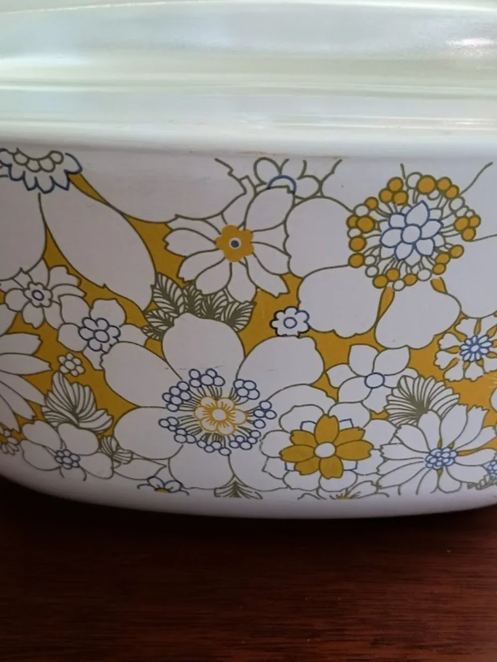 Vintage Rare Floral Bouquet Corning Ware P-2-1/2-B with Lid, 2 1/2 Quart